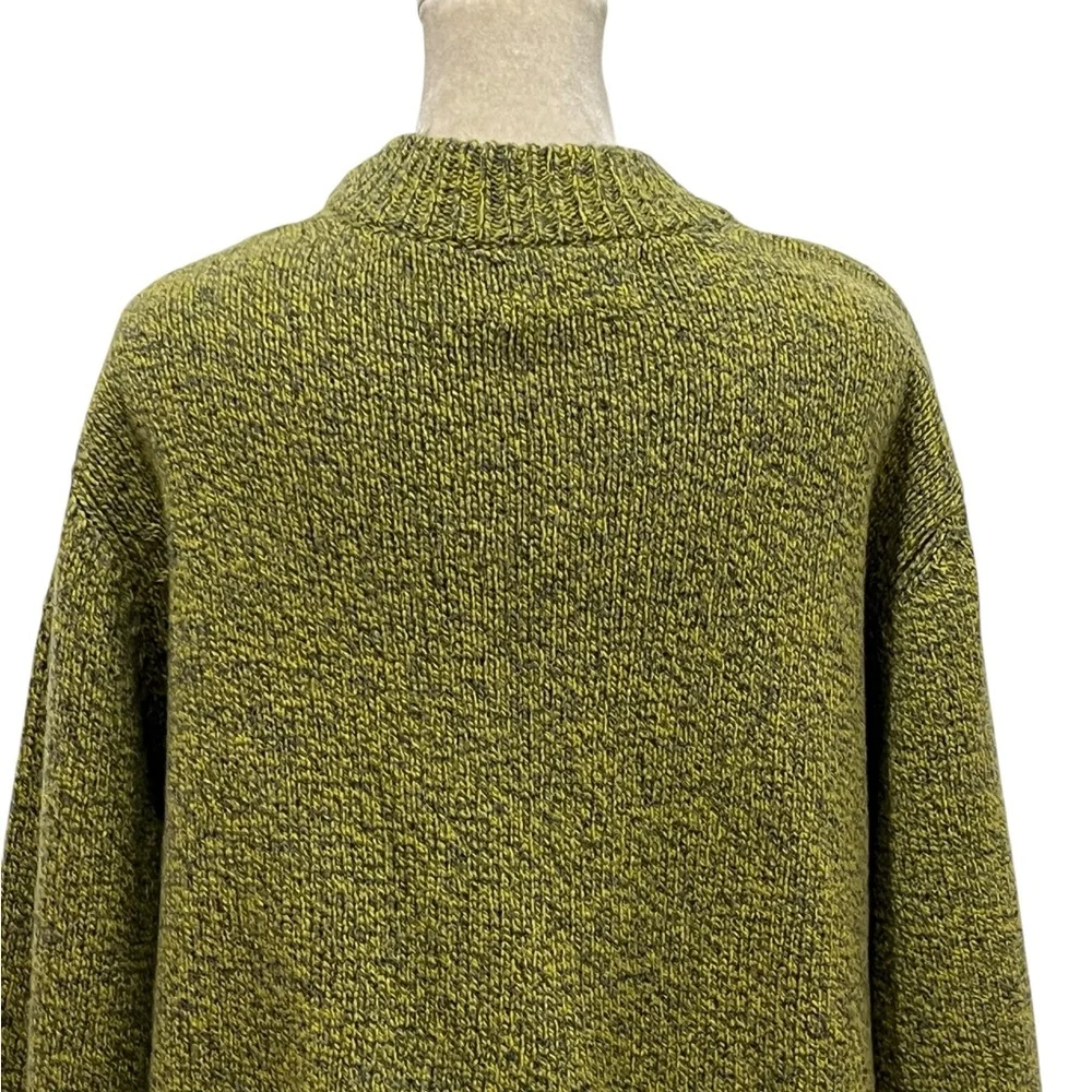 NWT FISHERMAN OUT OF IRELAND YELLOW/GREEN & GRAY WOOL CASHMERE CARDIGAN XXL - Picture 3 of 7